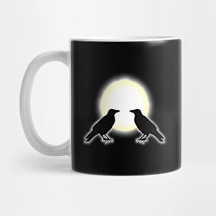 Raven Silhouettes In Moonlight Mug